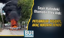 Seyir Halindeki Otomobil Alev Aldı: Patlamalar Yaşandı, Araç Hurdaya Döndü