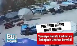 Pazarda Korku Dolu Anlar: Şemsiye Hamile Kadının Ve Bebeğinin Üzerine Devrildi