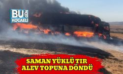 Saman Yüklü Tır Alev Topuna Döndü