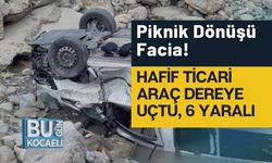 Piknik Dönüşü Facia: Hafif Ticari Araç Dereye Uçtu, 6 Yaralı