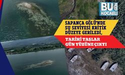 Sapanca Gölü'nde Su Seviyesi Kritik Düzeye Geriledi, Tarihi Taşlar Gün Yüzüne Çıktı