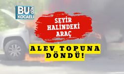 Seyir Halindeki Araç Alev Topuna Döndü!