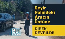 Seyir Halindeki Aracın Üstüne Direk Devrildi!