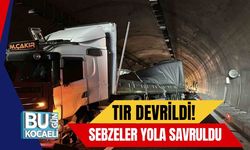 Tır Devrildi! Sebzeler Yola Savruldu