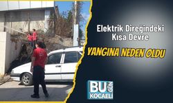 Elektrik Direğindeki Kısa Devre Yangına Neden Oldu