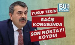 Yusuf Tekin Bağış Konusunda Son Noktayı Koydu!