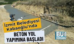 İzmit Belediyesi Kabaoğlu’nda Beton Yol Yapımına Başladı