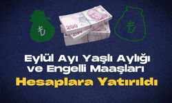 Eylül Ayı Yaşlı Aylığı ve Engelli Maaşları Hesaplara Yatırıldı