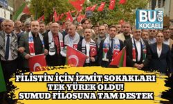 Filistin İçin İzmit Sokakları Tek Yürek Oldu! SUMUD Filosuna Tam Destek