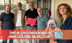 İzmit Belediyesi’nden Derince’de Kıbrıs Gazilerine Anlamlı Ziyaret