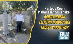 Kartepe Çepni Mahallesi’nde Tehlike: Açıkta Kalan Elektrik Kabloları Endişe Yaratıyor