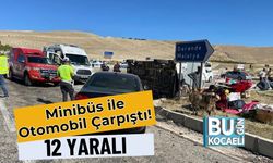 Minibüs ile Otomobil Çarpıştı! 12 Yaralı