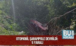 Otomobil Şarampole Devrildi: 5 Yaralı