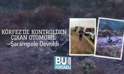 Körfez’de Kontrolden Çıkan Otomobil Şarampole Devrildi