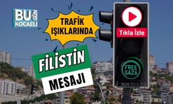 Trafik Işıklarında Filistin Mesajı