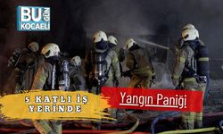 5 Katlı İş Yerinde Yangın Paniği