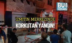 İzmitin Merkezinde Korkutan Yangın!