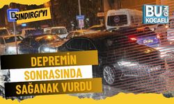 Kocaeli'de de Hissedilen Depremin Merkezi Sındırgı'yı Önce Deprem Şimdi de Sağanak Vurdu