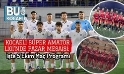 Kocaeli Süper Amatör Ligi’nde Pazar Mesaisi: İşte 5 Ekim Maç Programı