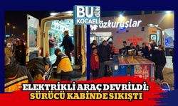 Elektrikli Araç Devrildi: Sürücü Kabinde Sıkıştı