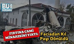 Fırtına Cami Minaresini Yıktı: Faciadan Kıl Payı Dönüldü