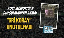 Kocaelispor’dan Duygulandıran Anma: “Gri Koray” Unutulmadı