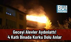 Gümüşhane'de Geceyi Alevler Aydınlattı! 4 Katlı Binada Korku Dolu Anlar
