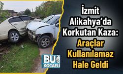 İzmit Alikahya’da Korkutan Kaza: Araçlar Kullanılamaz Hale Geldi