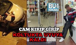 Cam Kırıp Girip Koltukta Uyuya Kaldı