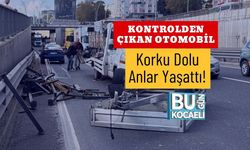 Kontrolden Çıkan Otomobil Korku Dolu Anlar Yaşattı!