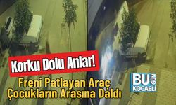 Korku Dolu Anlar! Freni Patlayan Araç Çocukların Arasına Daldı