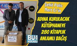 Şehit Polis Mert Er’in Adına Kurulacak Kütüphaneye 280 Kitaplık Anlamlı Bağış