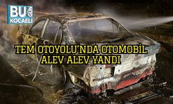 TEM Otoyolu’nda Otomobil Alev Alev Yandı