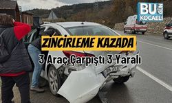 Zincirleme Kazada 3 Araç Çarpıştı, 3 Yaralı