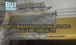 4 Katlı Binanın Kolonları Çatladı: Aileler Evi Boşalttı