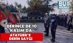 Derince’de 10 Kasım’da Atatürk’e Derin Saygı