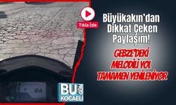 Büyükakın’dan Dikkat Çeken Paylaşım! Gebze’deki Melodili Yol Tamamen Yenileniyor
