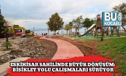 Eskihisar Sahilinde Büyük Dönüşüm: Bisiklet Yolu Çalışmaları Sürüyor