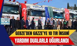 Gebze’den Gazze’ye 10 Tır İnsani Yardım Dualarla Uğurlandı