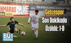 Gebzespor Son Dakikada Üzüldü: 1-0