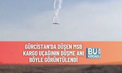 Gürcistan'da Düşen MSB Kargo Uçağının Düşme Anı Böyle Görüntülendi