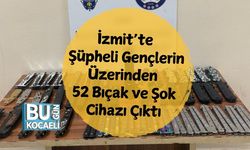 İzmit’te Şüpheli Gençlerin Üzerinden 52 Bıçak ve Şok Cihazı Çıktı