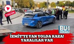 İzmit’te Yan Yolda Kaza! Yaralılar Var