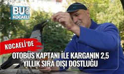 Kocaeli’de Otobüs Kaptanı ile Karganın 2,5 Yıllık Sıra Dışı Dostluğu