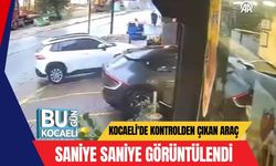 Kocaeli'de Kontrolden Çıkan Araç Saniye Saniye Görüntülendi