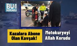 Kazalara Abone Olan Kavşak! Motokuryeyi Allah Korudu