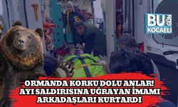 Ormanda Korku Dolu Anlar! Ayı Saldırısına Uğrayan İmamı Arkadaşları Kurtardı