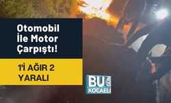 Otomobil İle Motor Çarpıştı! 1'i Ağır 2 Yaralı