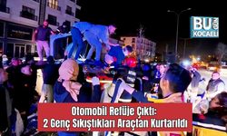 Otomobil Refüje Çıktı: 2 Genç Sıkıştıkları Araçtan Kurtarıldı