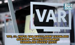 TFF, 13. Hafta VAR Kayıtlarını Yayınladı: Göztepe – Kocaelispor Maçı Kararları Dikkat Çekti